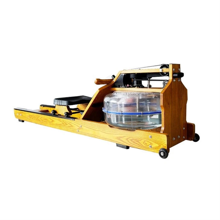 Wooden water rowing with monitor